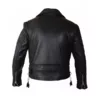Black Leather Motorcycle Arnold Terminator 2 Jacket