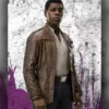 Star Wars John Boyega Brown Leather Jacket