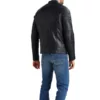Cafe Racer Men Brando Motorcycle Black Leather Jacket