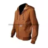 ben-barnes-brown-suede-bomber-jacket
