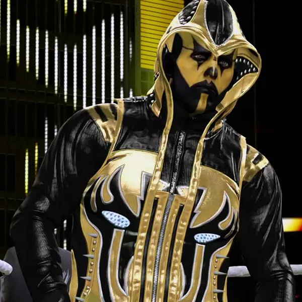 Wrestler Goldust Hooded Leather Coat