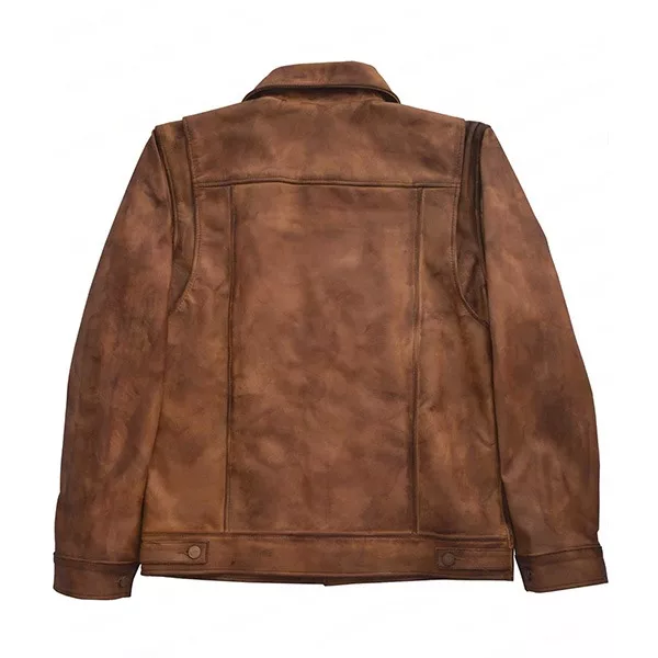 Brown Leather Luke Grimes Yellowstone Kayce Dutton Jacket
