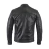 Men's Cafe Racer Trendy Quilted Black Lambskin Biker Leather Jacket