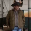 Kevin Costner Yellowstone Season 2 John Dutton Brown Cotton Jacket
