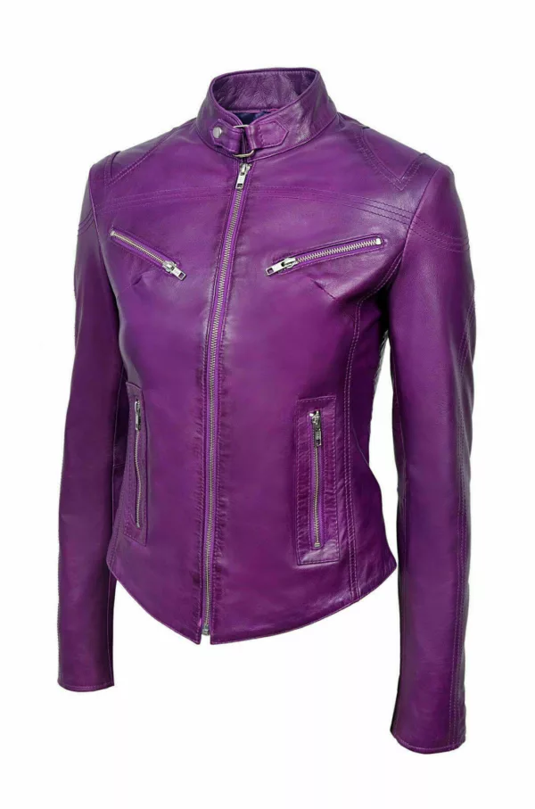Women’s Slim Fit Biker Leather Jacket
