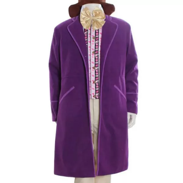 Timothée Chalamet Willy Wonka Purple Coat