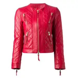 Women’s Red Quilted Jacket