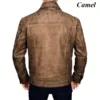 Camel Trucker Leather Jacket
