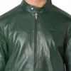 Real Casual Wear Green Moto Jacket