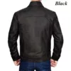 Trucker Black Leather Jacket