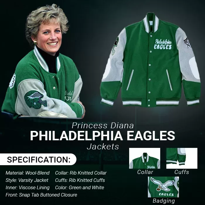 Princess Diana Philadelphia Eagles Jacket
