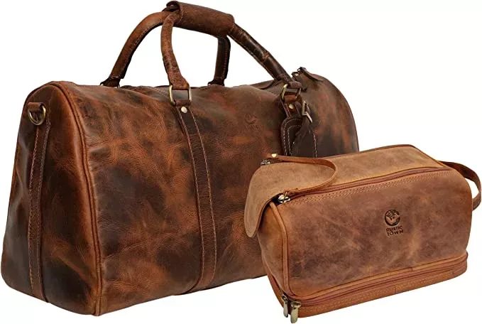 Rustic Town Leather Travel Bag