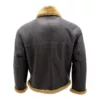 Men's Black Aviator B3 Shearling Sheepskin Leather Jacket