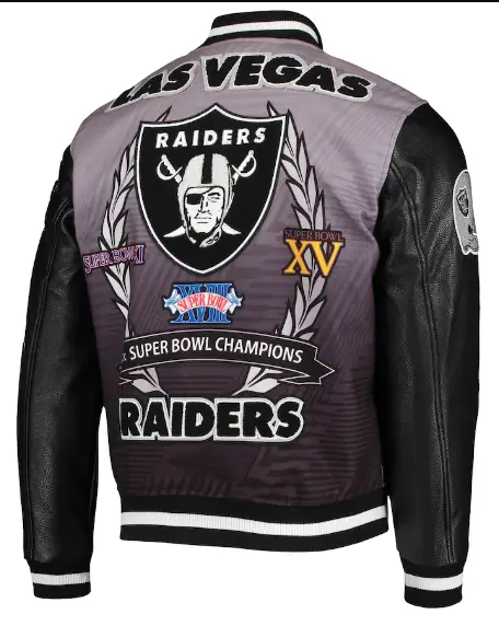 NFL American Football Team Las Vegas Raiders Varsity Bomber Jacket