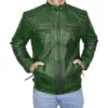 cafe-racer-leather-trucker-green-quilted-jacket