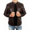 slim-fit-brown-leather-biker-jacket