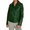women-green-leather-jacket