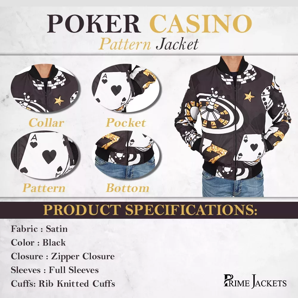 Poker Casino Pattern Jacket