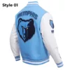 Retro Classic Wool Memphis Grizzlies Varsity Jacket
