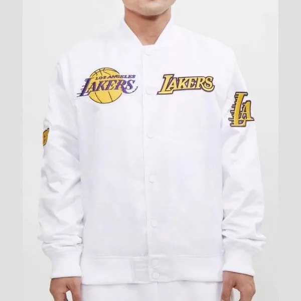 Lakers White Satin Jacket