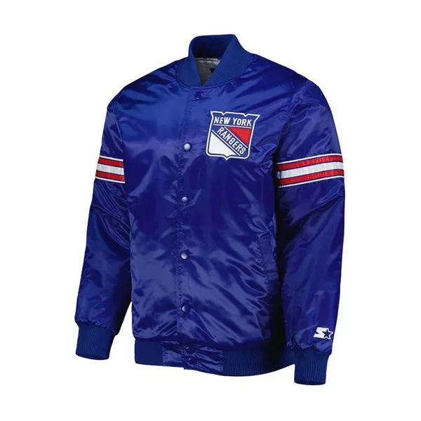 new-york-rangers-starter-full-snap-pick-and-roll-blue-satin-jacket