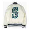 white Seattle Mariners 1997 Longball Satin Jacket