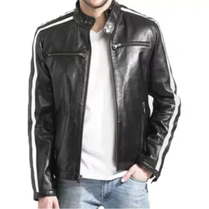 white-striped-black-leather-cafe-racer-jacket