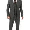 Mens Three Piece Tweed Grey Suit