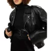 Black Olivia Newton John Grease Sandy Olsson Leather Jacket