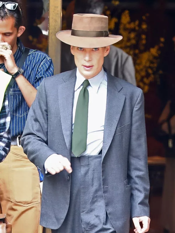 J.Robert Oppenheimer 2023 Cillian Murphy Grey Suit