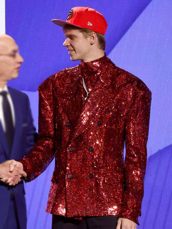 NBA Draft Gradey Dick Red Sequin Jacket
