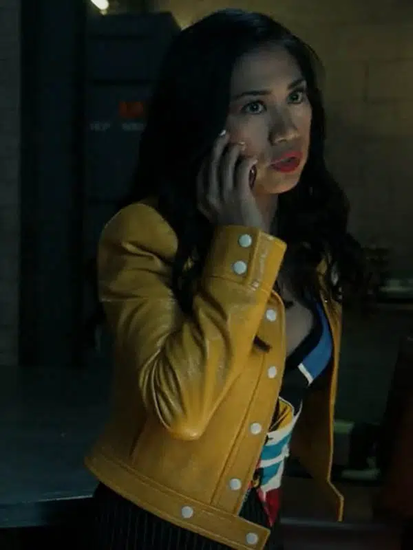 The Equalizer S03 Melody Bayani Yellow Leather Jacket