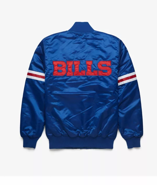 Buffalo Bills Royal Blue Satin Bomber Jacket