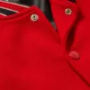 CELINE Oversized Red Wool Varsity Jacket