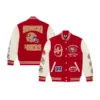 Men's San Francisco 49ers OVO Scarlet Full-Snap Varsity Jacket