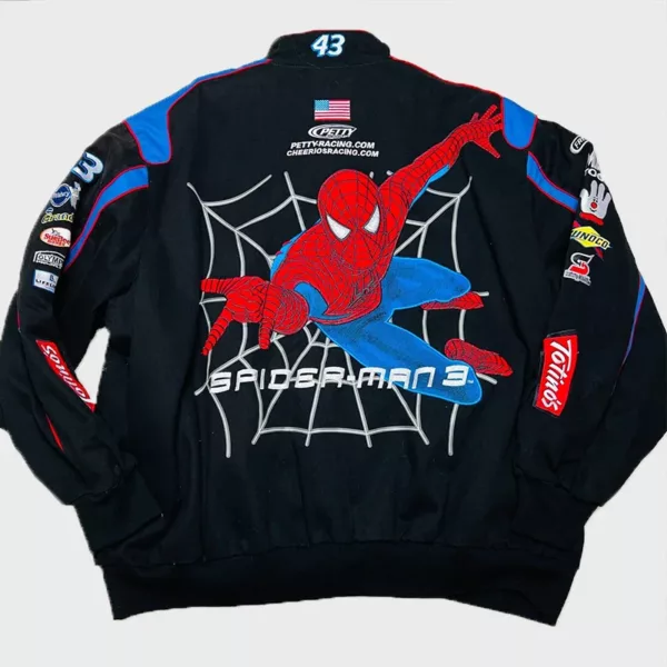 Disney Daytona 500 Spiderman Black Jacket