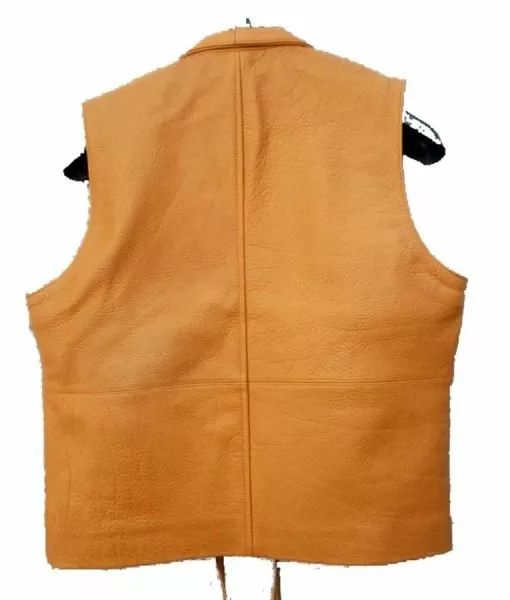 Tan Brown Ben Cartwright Lorne Greene Leather Vest