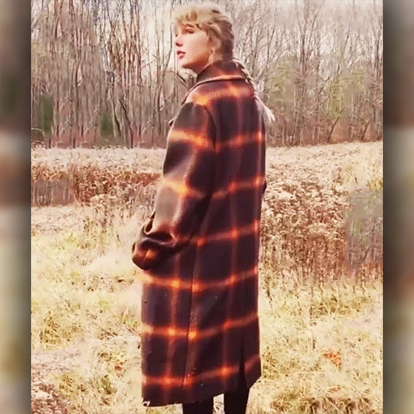 Taylor Swift Evermore Long Checkered Coat