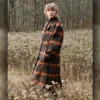 Taylor Swift Long Checkered Coat