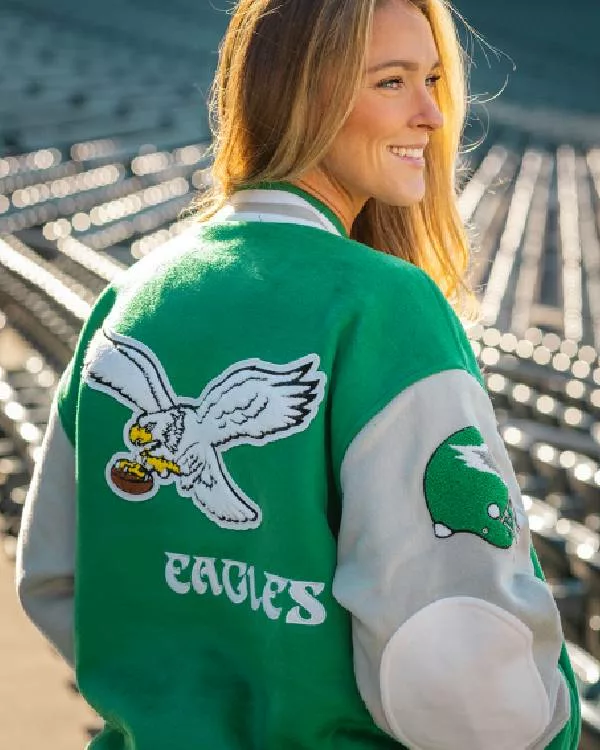 90s Philadelphia Kylie Kelce Eagles Varsity Jacket