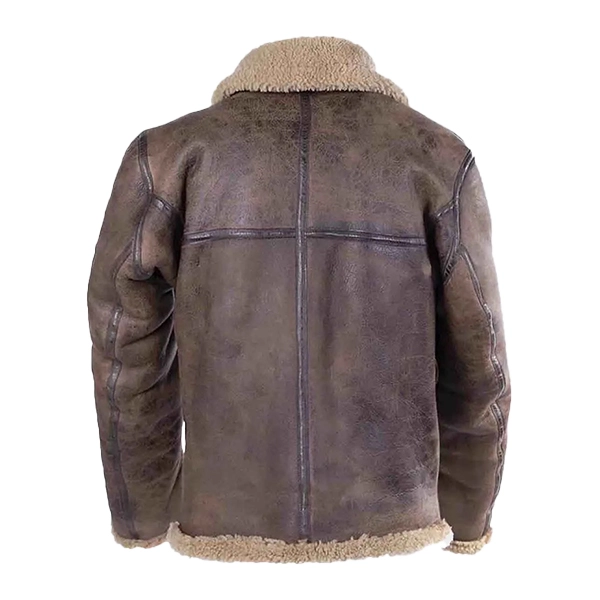Aviator Brown Leather B6 Sheepskin Jacket