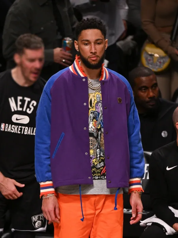 Basketball Team NBA Brooklyn Nets Ben Simmons Purple Jacket