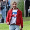 Ryan Gosling The Fall Guy Red Satin Jacket