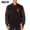 San Francisco Giants MLB Baseball Black Letterman Jacket