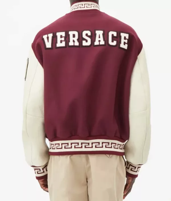 Versace maroon Varsity Jacket