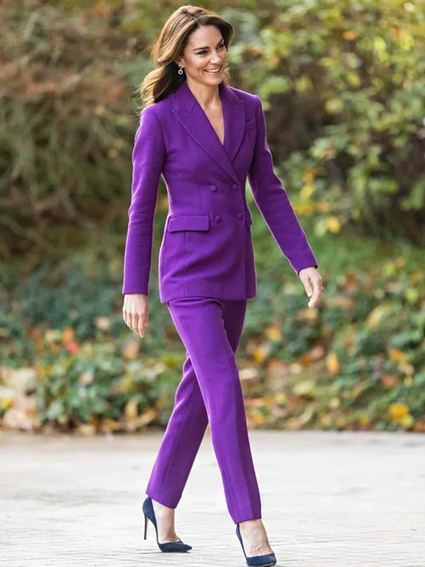 Kate Middleton Purple Suit | Princess of Wales Purple Suit