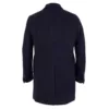 Notch Lapel Wool Navy Blue Coat