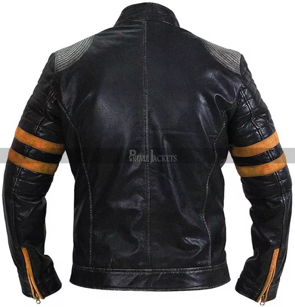 Vintage Motorcycle Men's Black Distressed Biker Jacket