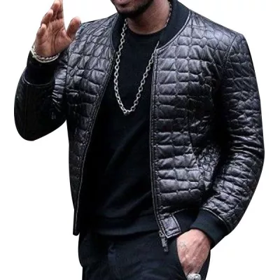Usher Biker Quilted Leather Jacket