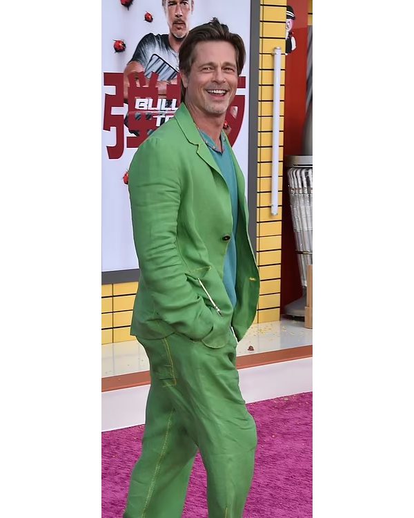 Bullet Train 2022 Brad Pitt Green Suit